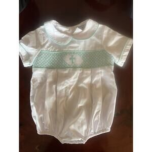 Boys Smocked Cross Bubble/Romper. Perfect For Easter!